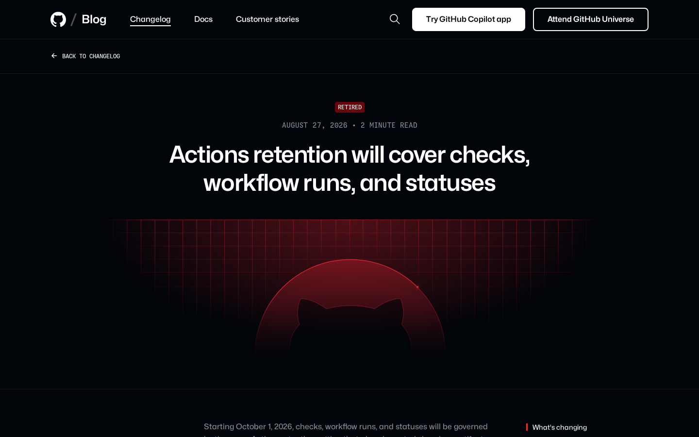 GitHub Actions：保留期开始管到检查和状态
