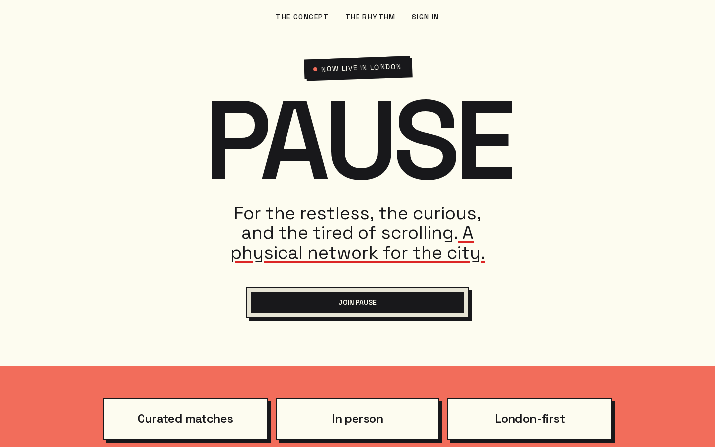 Pause：伦敦一周一次的咖啡配对
