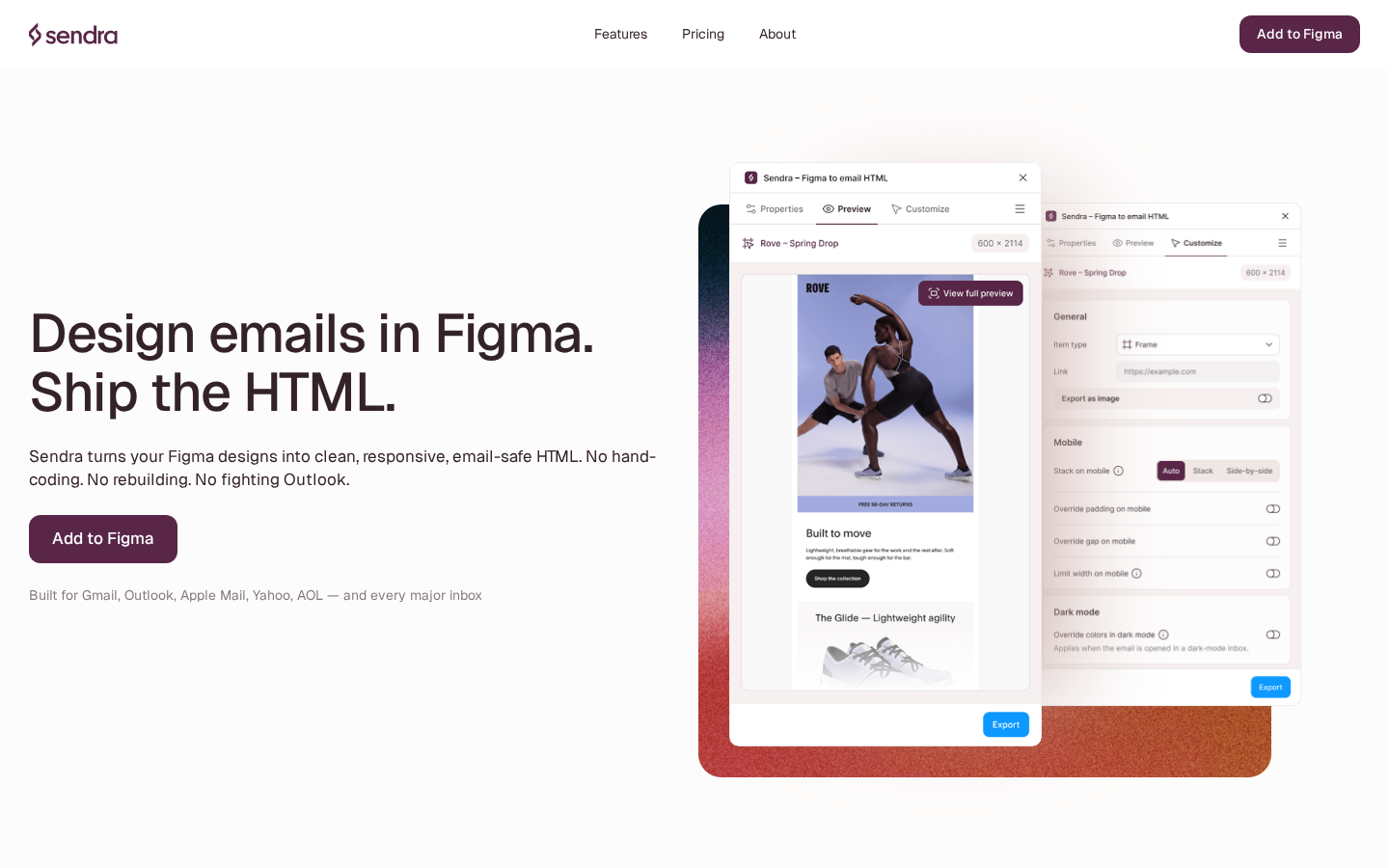 Sendra：Figma 邮件设计直接出能发的 HTML