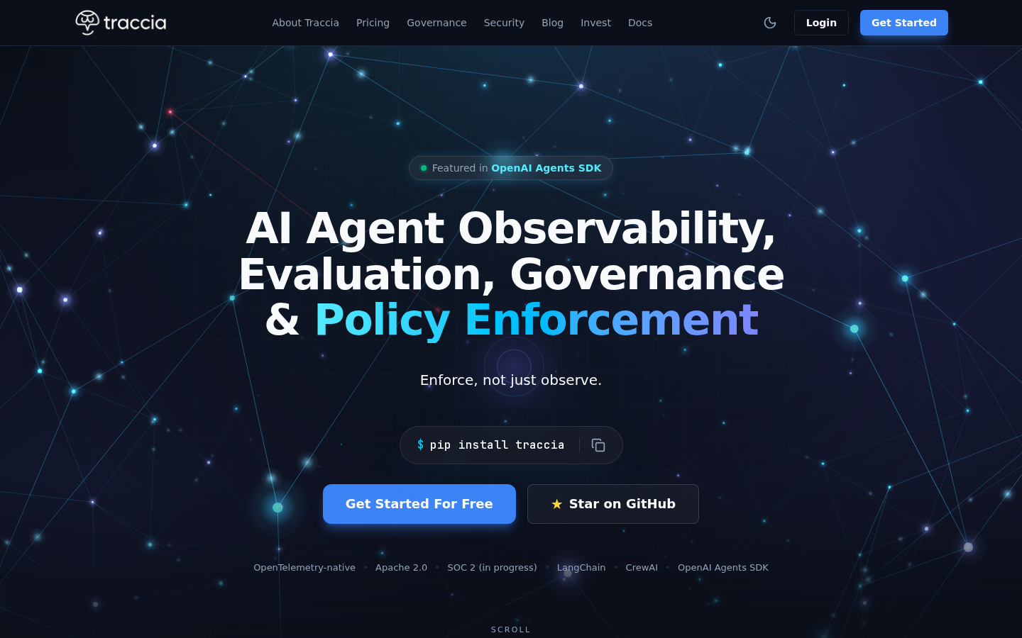 Traccia：厂商中立的 Agent 控制面
