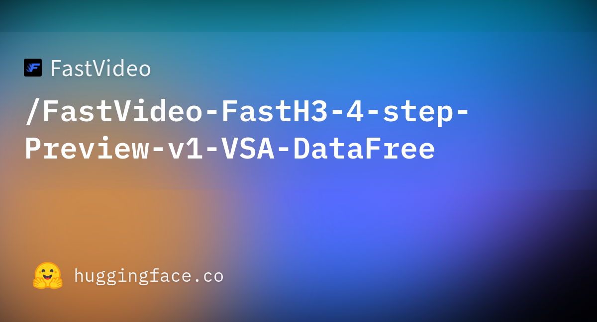 FastH3 权重：四步蒸馏的开源检查点
