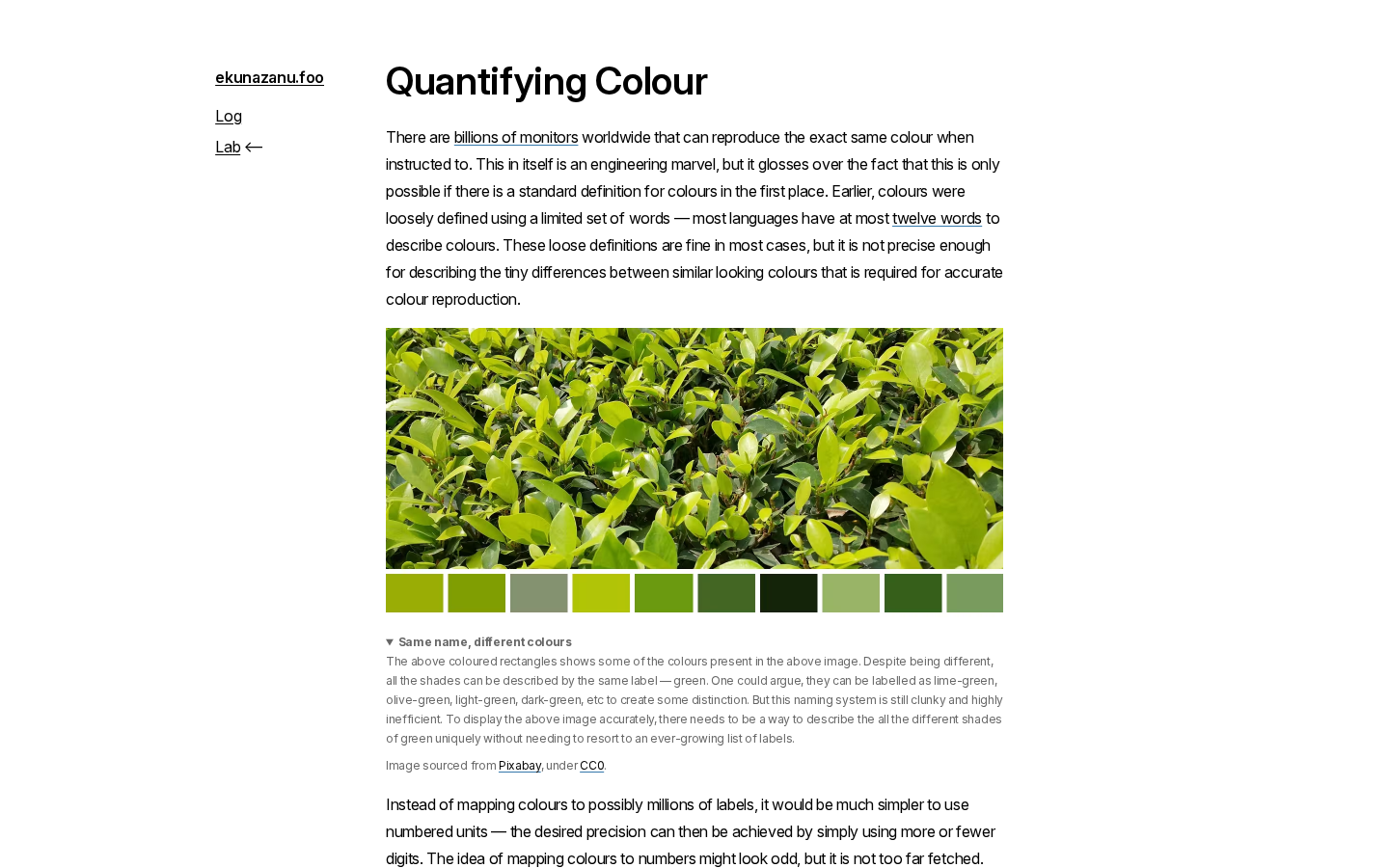 Quantifying Colour：颜色被重新量一遍