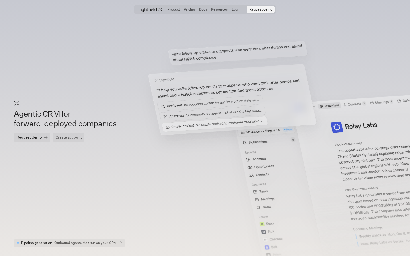 Lightfield：CRM 自己从邮件和通话长出来
