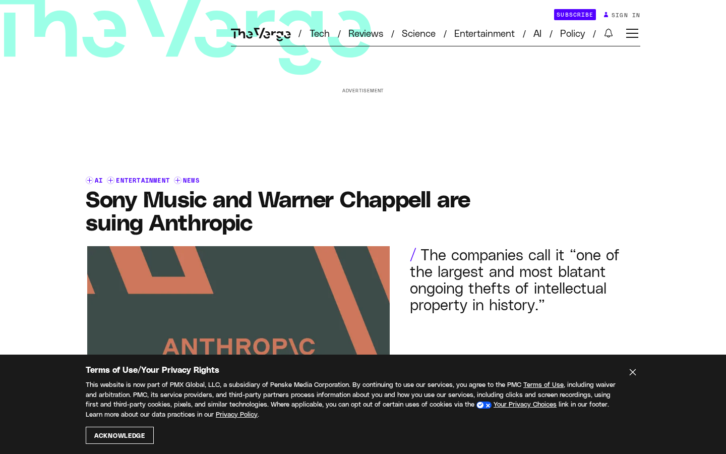 索尼与华纳：把 Anthropic 告上北加州