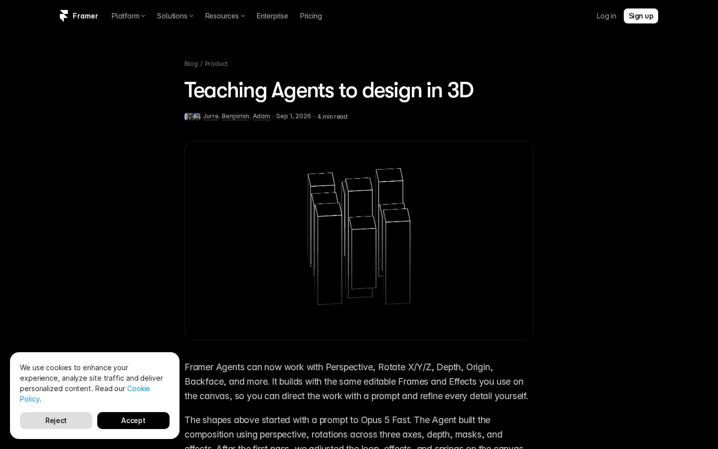 Framer 3D：透视和旋转被收成仍能改的图层