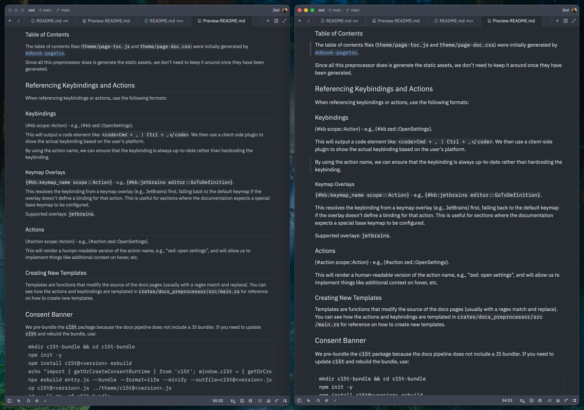 Zed 1.18：Markdown 预览把字距和圆角先做对人眼