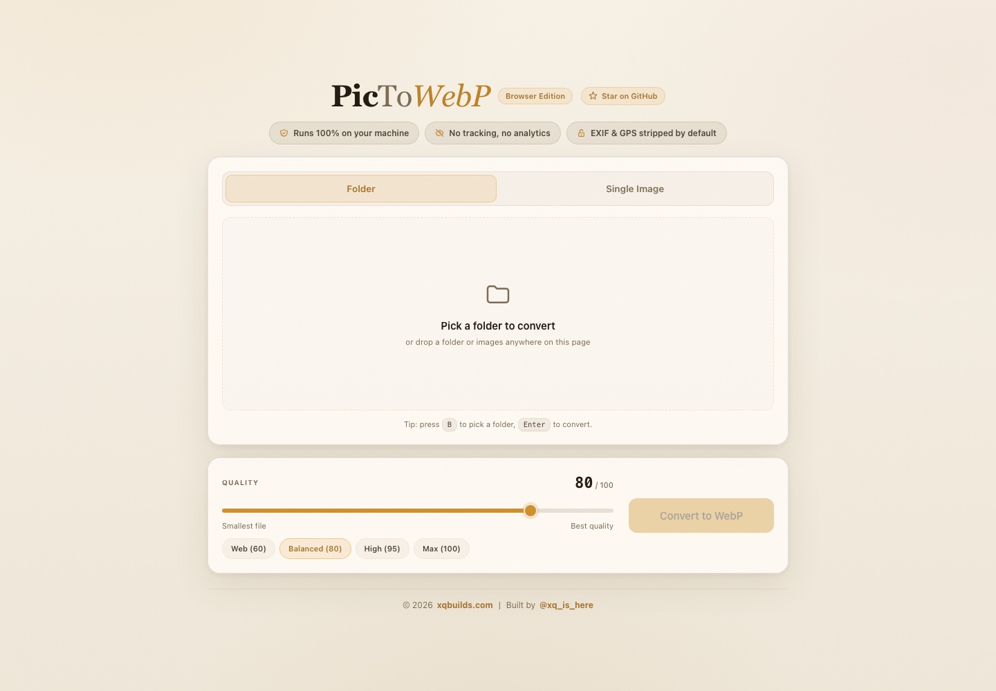PicToWebP 改进本地批量图片转换
